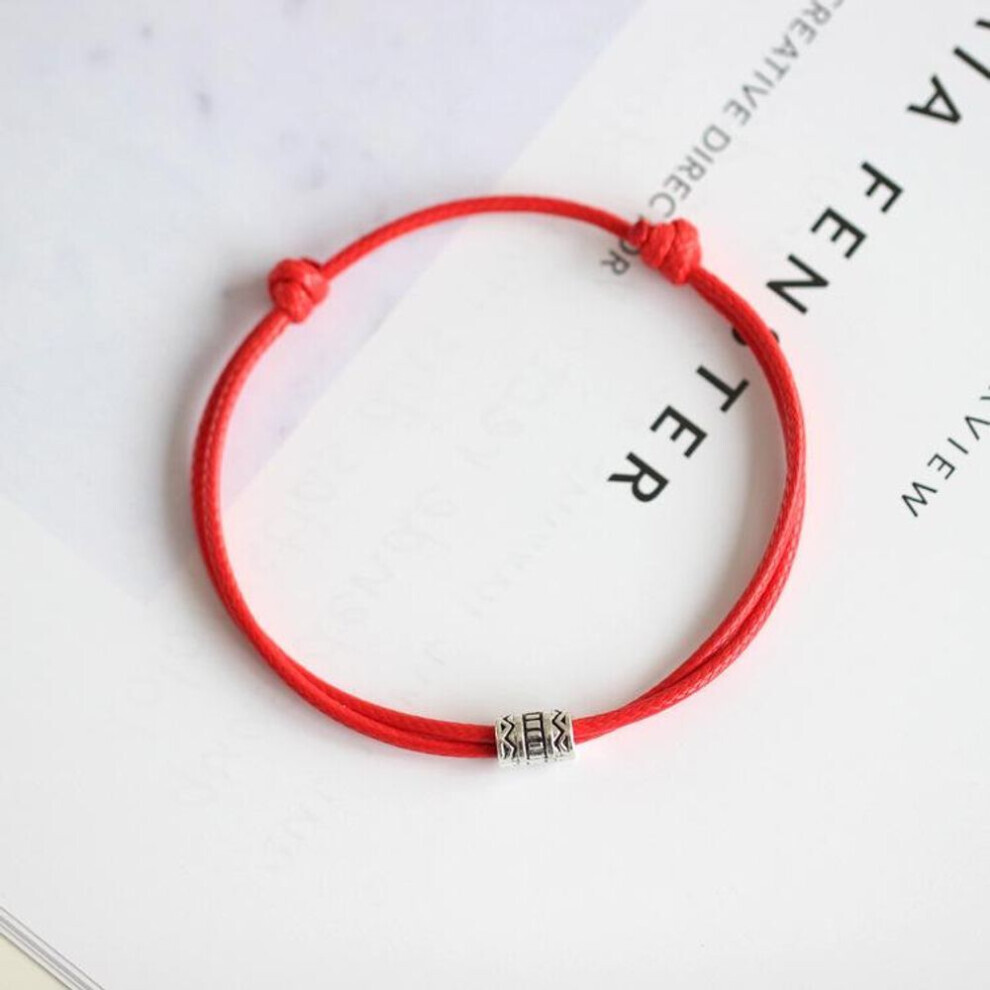 Maxpower (Red) Adjustable Rope Bracelet For Women And Men Couple Jewelry Handmade Braided Charm Bracelet Women Men Thread Jewelry Gift