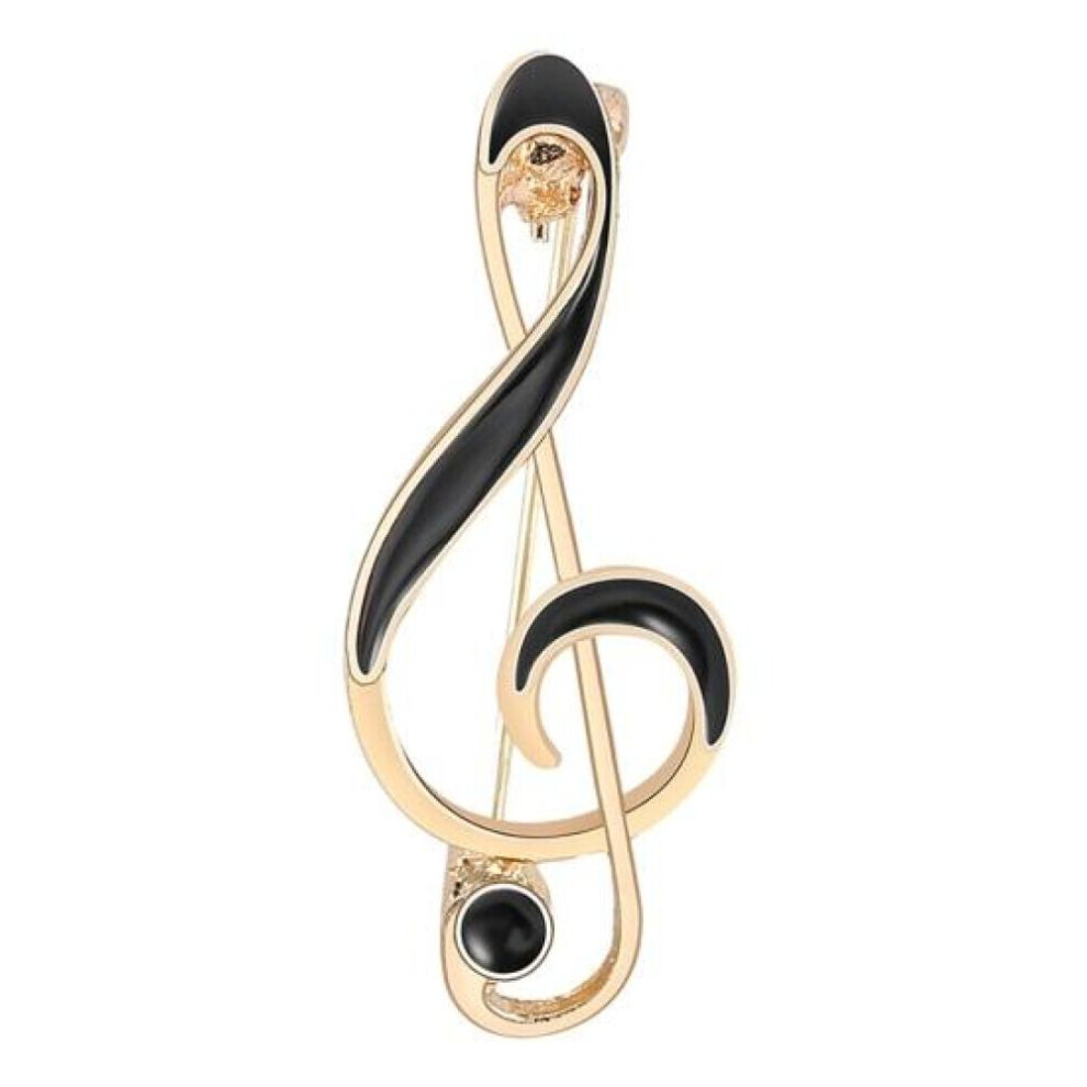Maxpower (Golden) Bag Hat Brooch Music Scale Shape Contrast Color Anti-Slip Exquisite