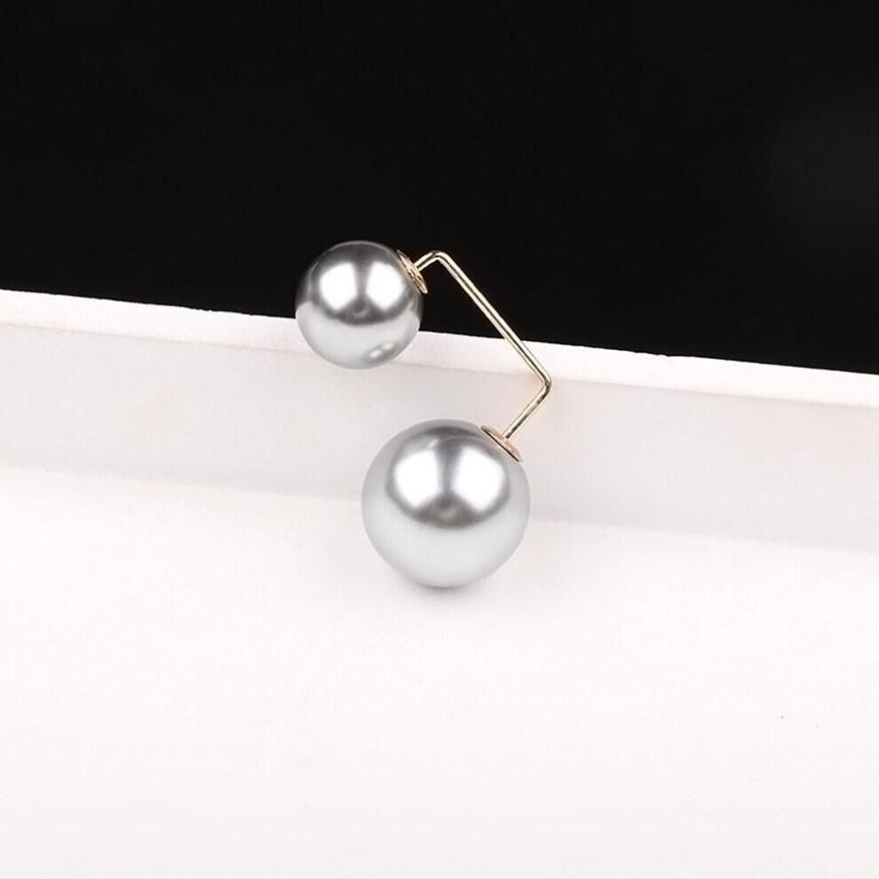 Maxpower (Silver) Fixed Clothes Brooch Pin Simulation Pearl Scarf Shawl Clip Buckle Sweater Cufflink Brooch Ladies Jewelry White,Silver