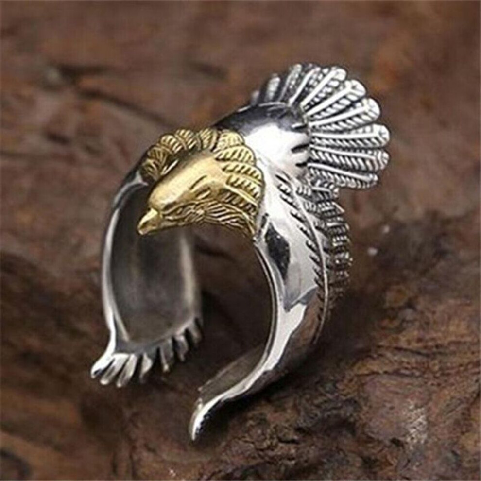 (gold) Open Size Ring Jewelry Gold Retro Eagle Wings Fashion Rings Unique Copper Alloy Eagle Ring Man&apos;s High Quality Animal Accessories