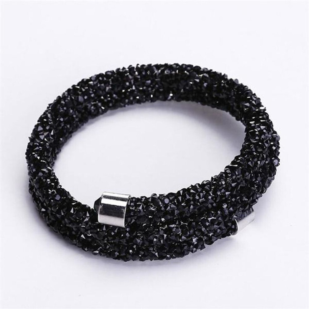 Maxpower (Black) Bracelets Fashion Shiny Wrap Bracelet Full Bangle For Women Black