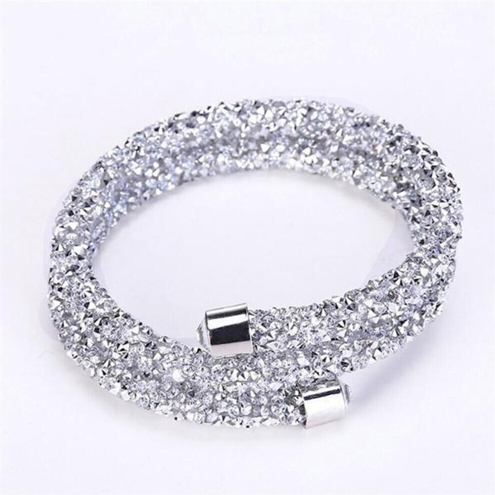 Maxpower (Silver) Bracelets Fashion Shiny Wrap Bracelet Full Bangle For Women Silver