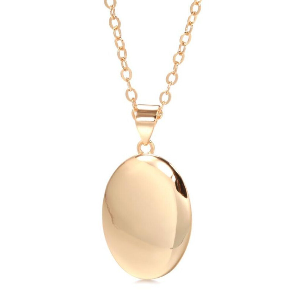 Maxpower (Rose ) Kinel Trendy Glossy Rose Necklace Simple Pendant Necklace Gold