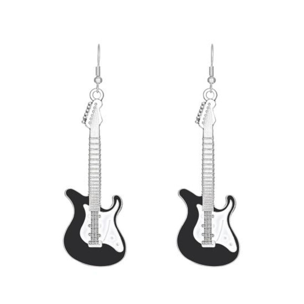 Maxpower (Black) Ladies Earrings Beautiful Fine Workmanship Exquisite Ladies Fashion Earrings Electric Guitar Drop Earrings Women's Earrings Party Accesso Black