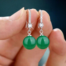 (as the picture, 5) Fashion Silver Color Waterdrop Imitation Pearls Drop Earrings For Women Elegant Shinying Round Imitation Pearls Stud Earrings