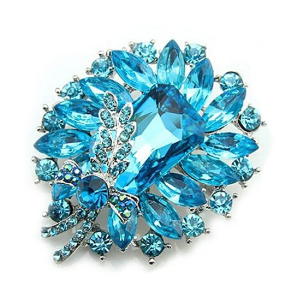 Maxpower (Lake ) Women's Banquet Party Broach Clear Butterfly Pin Brooch Blue