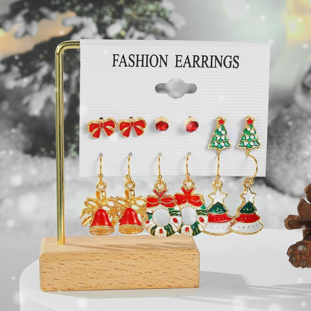(6344) 2022 New Fashion Christmas Earring Sets Girls Christmas Candy Earrings Santa Earrings Christmas Pendant Sets Girls Students, Elk Stud Earrings Elegant