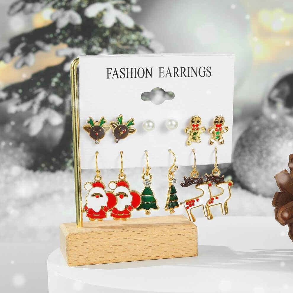 Photos - Earrings MAXPOWER   New Fashion Christmas Earring Sets Girls Christmas Candy  Santa  Christmas Pendant Sets Girls St  2022(6346)