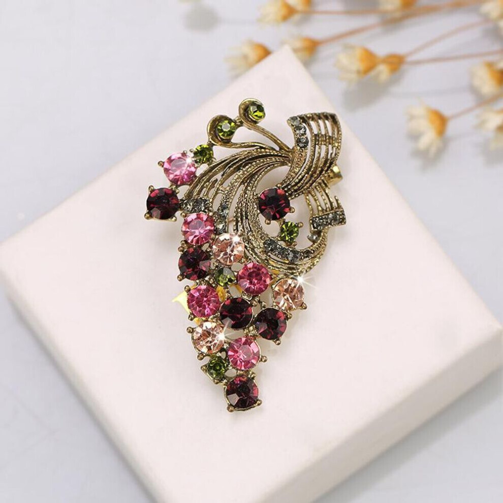 (as the picture, 3) Creative Colorful Flower Brooch For Women Fashion Coat Sweater Collar Buckle  Silk Scarf Buckle Accessories Gift