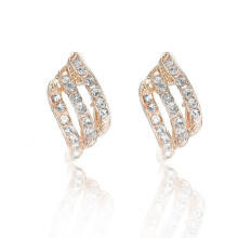 (as the picture) Glass Flower Drop Earrings For Women Fashion Jewelry Gold Silver Rhinestones Earrings Modern Jewelry Gift