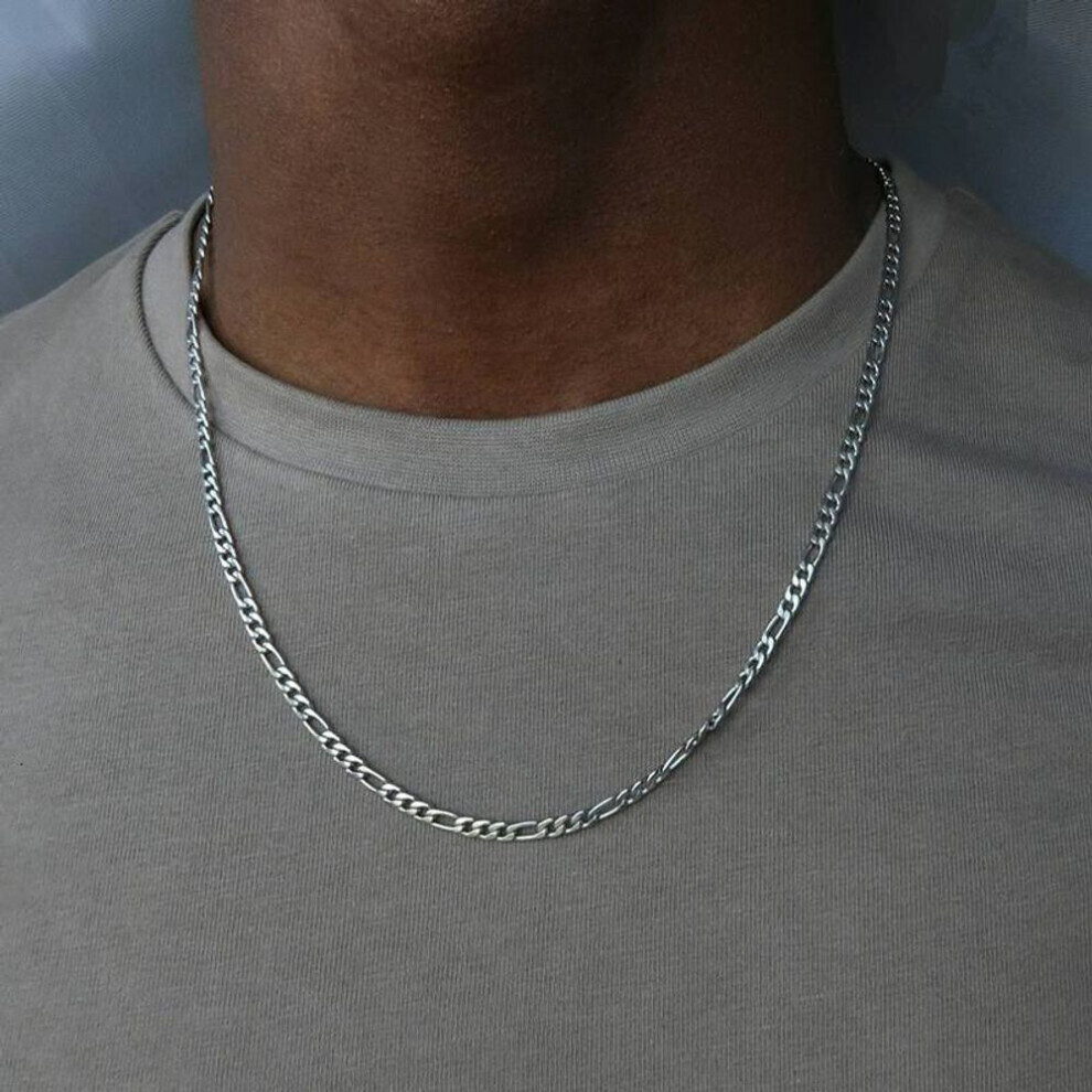 (silver, 50) Hip Hop Necklace Gold Filled Plated Cool Guies Concise Choker Mens Necklace