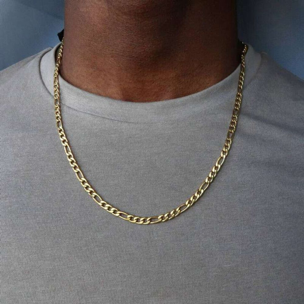 (gold, 50) Hip Hop Necklace Gold Filled Plated Cool Guies Concise Choker Mens Necklace