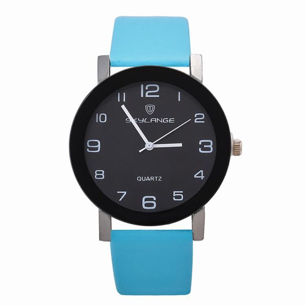 Maxpower (Light ) Women's Fashion Simple Leather Clock Watches Women Dress Casual Analog Quartz Wristwatch Blue