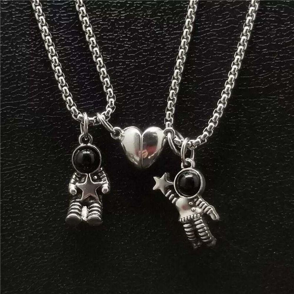 Maxpower (C) Female Clavicle Chain Astronaut Couple Necklace Magnet Attraction Necklace Korean Style Necklace Not,Specified