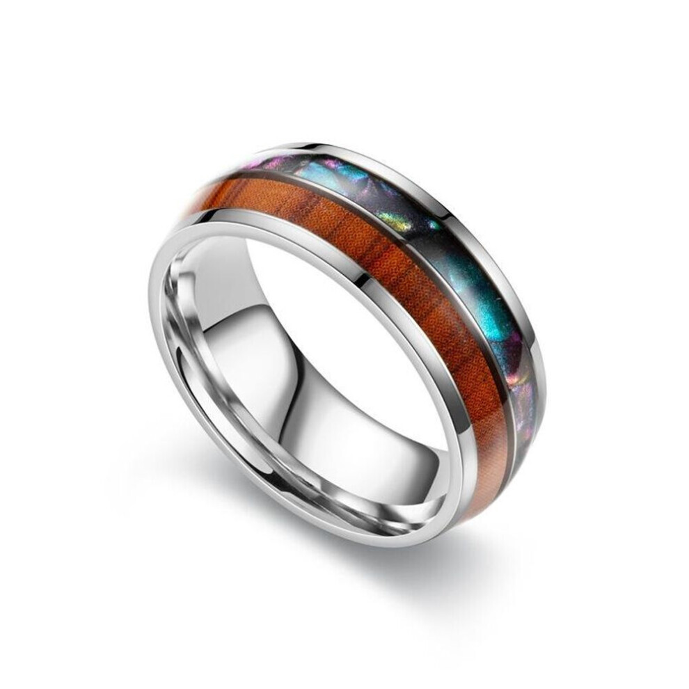 (black, 13) Titanium Steel Men&apos;s Ring Fashion Retro Stainless Steel Ring Hand Accessories