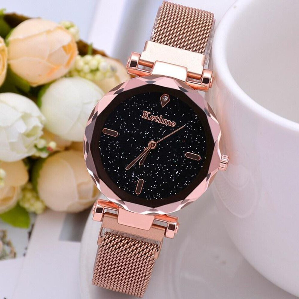 (rose gold) Ladies Stainless Steel Quartz Watch / Luxury / Fashion