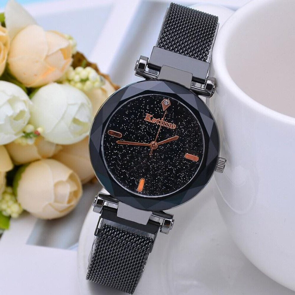 (black) Ladies Stainless Steel Quartz Watch / Luxury / Fashion