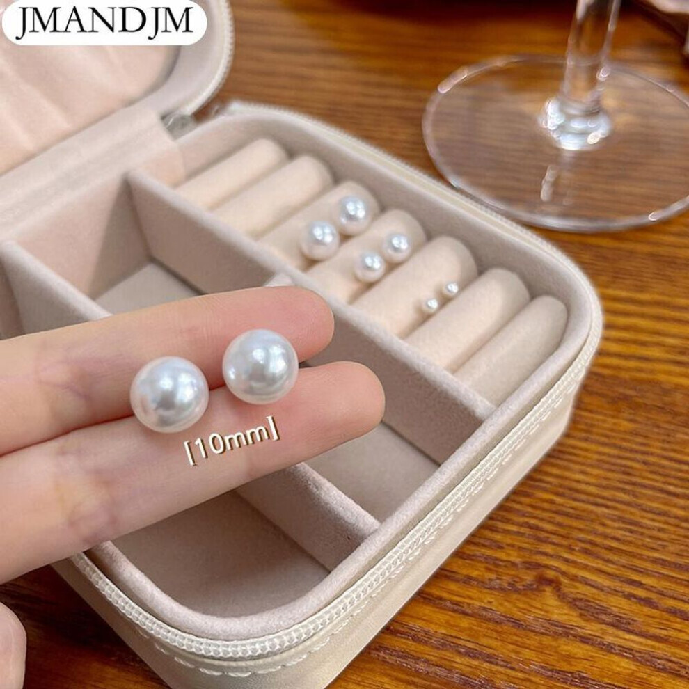 Maxpower (As The Picture, 10Mm) Needle Korean Edition Elegant And Simple Round Earrings