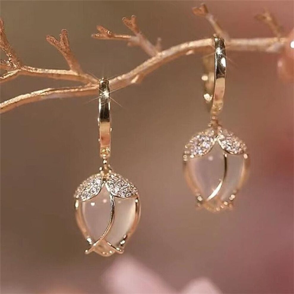 Maxpower (As The Picture) Elegant Delicate Zircon Tulip Flower Earrings Not,Specified