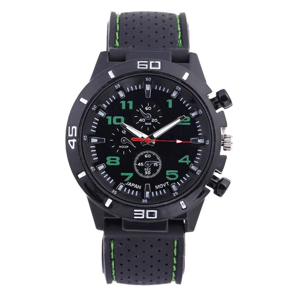 Maxpower (Green, One Size) Quartz Watch Men Military Watch Sports Watch Silicone Strap Sports Watch