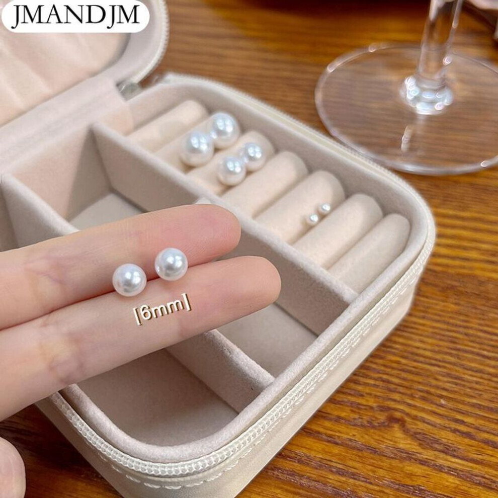 Maxpower (As The Picture, 6Mm) Needle Korean Edition Elegant And Simple Round Earrings