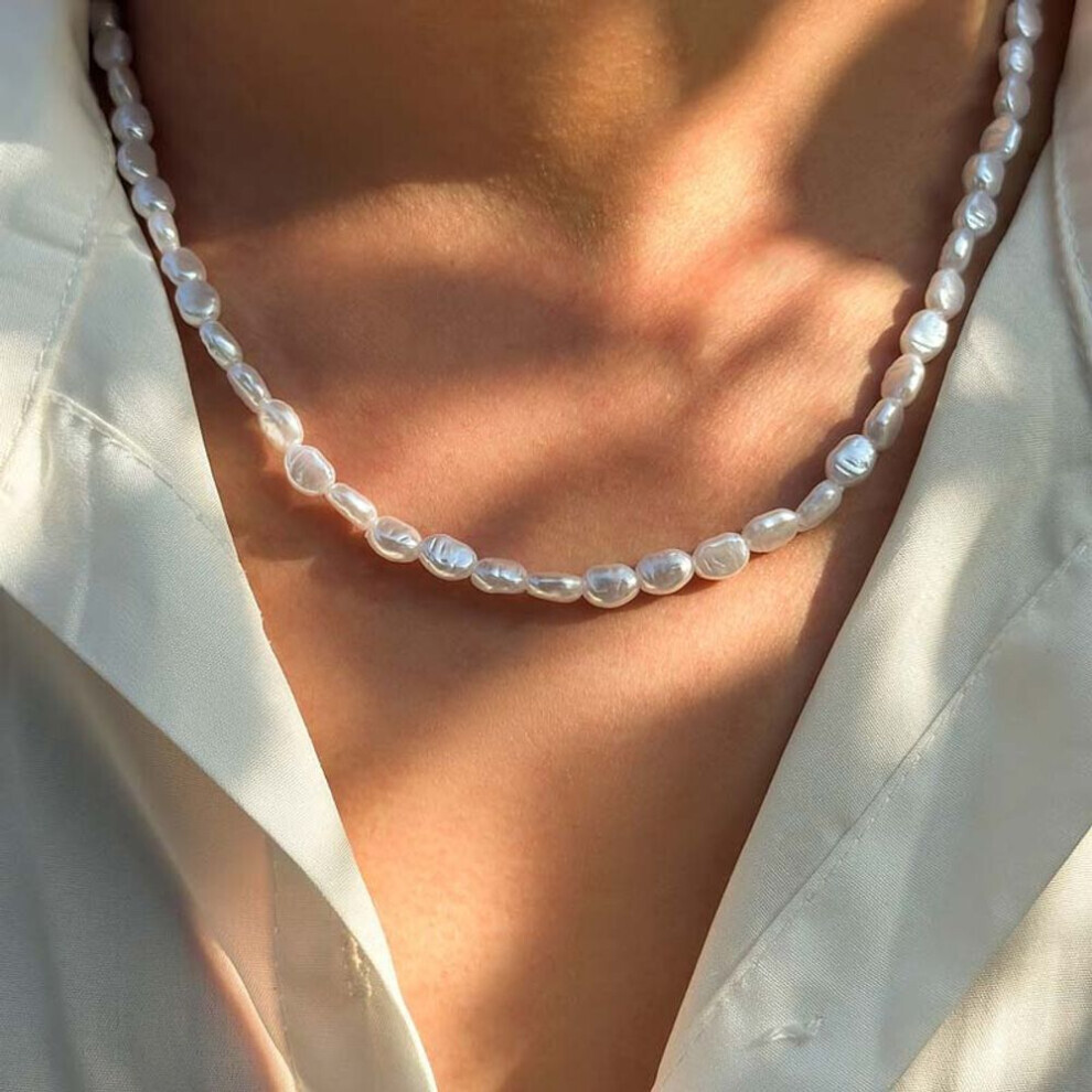 (as the picture) New Fashion Simple Imitation Pearl Choker Necklace For Women Vintage Elegant Beaded Temperament Necklace Wedding Party Jewelry