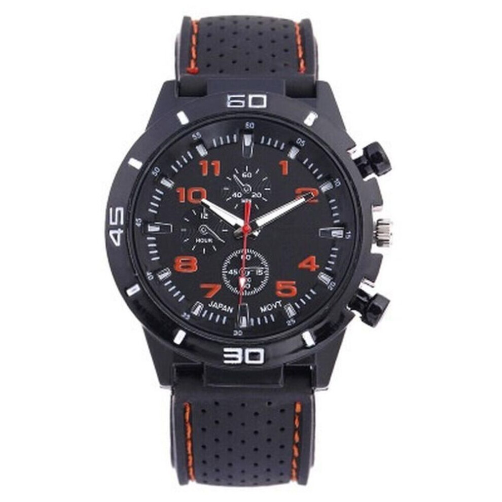 Maxpower (Red) Men's Fashion Silicone Strap Sports Quartz Watch
