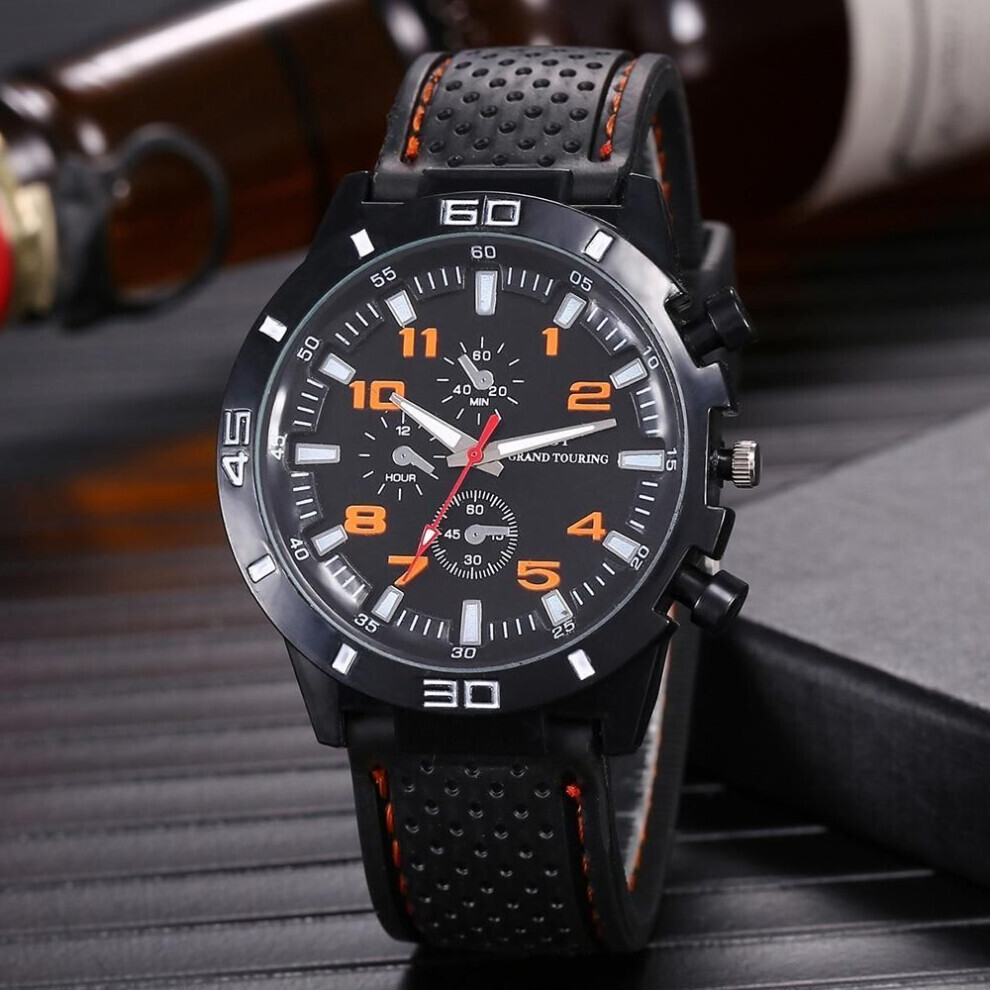 Maxpower (Orange) Men's Fashion Silicone Strap Sports Quartz Watch