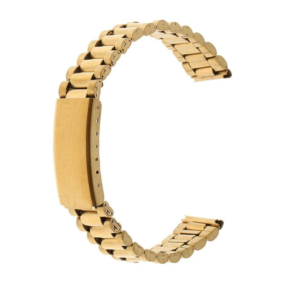 Maxpower (Golden, 16Mm) Men Stainless Steel Watch Band Strap Metal Replacement Bracelet 12Mm Gold