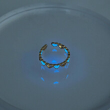 (fluorescent blue, Love ring) "glowing Star Ring: Creative Luminous Star-shaped Accessory For Students To Shine On Instagram!"