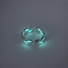(green, Leaf ring) "glowing Star Ring: Creative Luminous Star-shaped Accessory For Students To Shine On Instagram!"