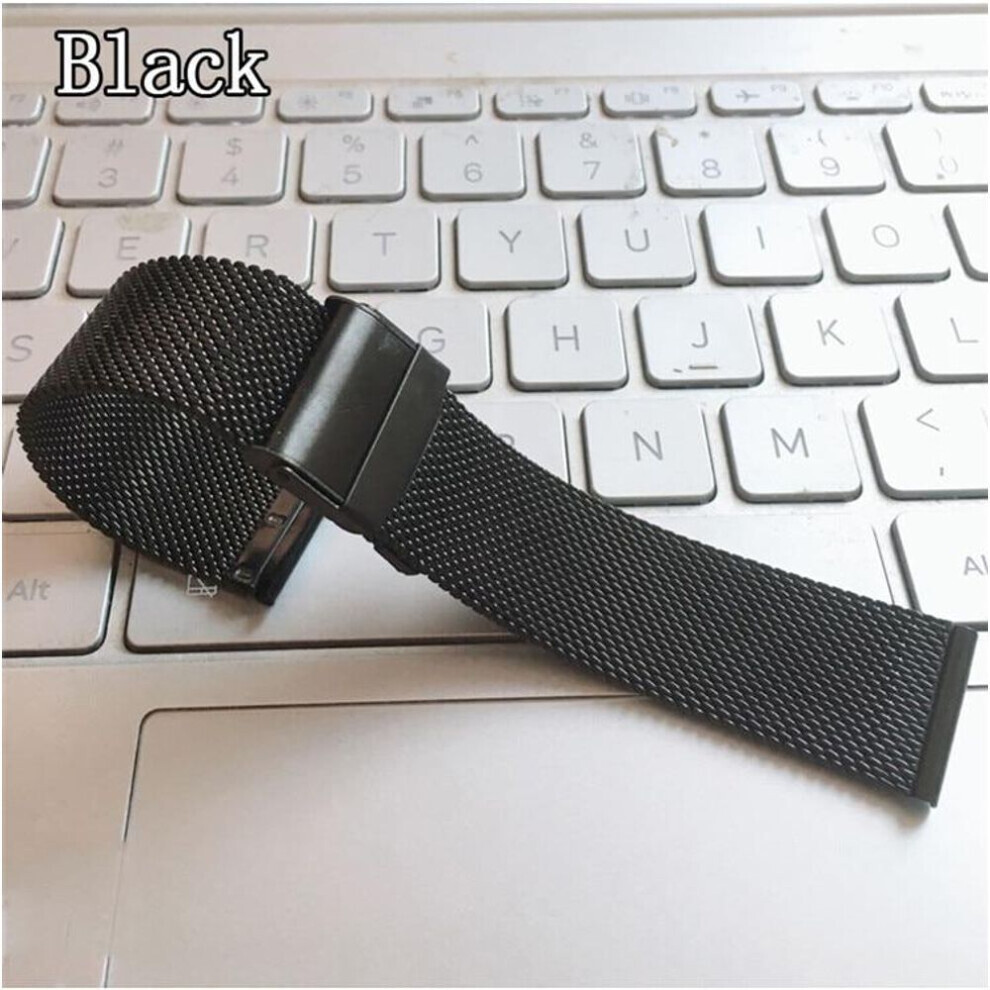 Maxpower (, 20Mm(Width)) ) Milanese Watchband 12Mm 14Mm 16Mm 18Mm 20Mm 22Mm 24Mm Universal Stainless Steel Metal Watch Band Strap Bracelet Black