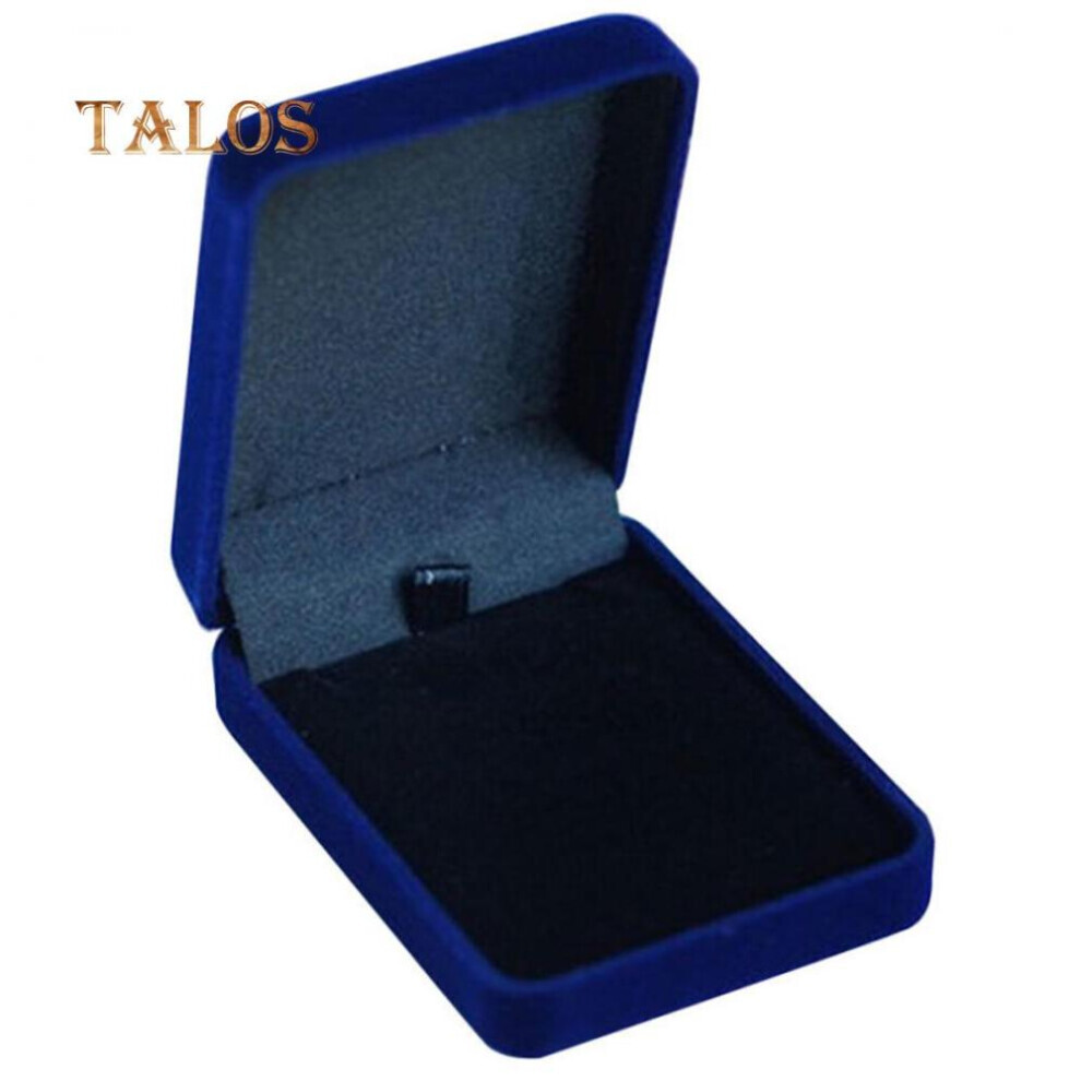 Maxpower (Blue) Velvet Necklace Jewelry Container Gift Display Box Ring Bracelet Storage Case Box Cases Blue
