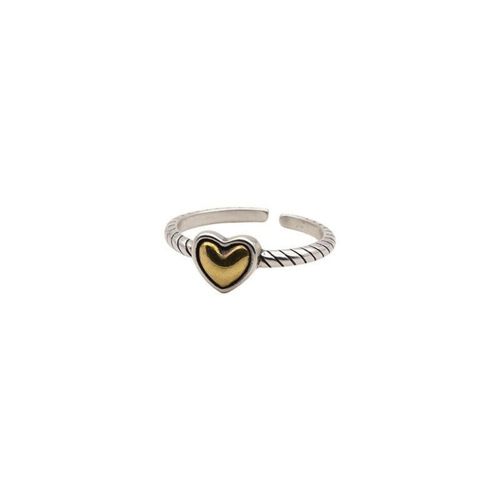 Maxpower (Resizable) Anenjery Love Open Ring Fashion Silver Jewelry Women Men Fashion Gifts