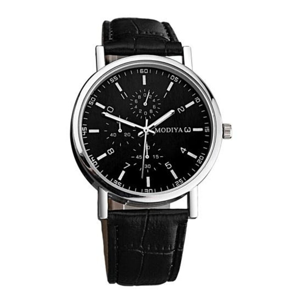 Maxpower (, C) Men Watches Chronograph Casual Analog Quartz Watch Quartz Movement Watch Belt Strap Wristwatch Gift For Boyfriend Father Black