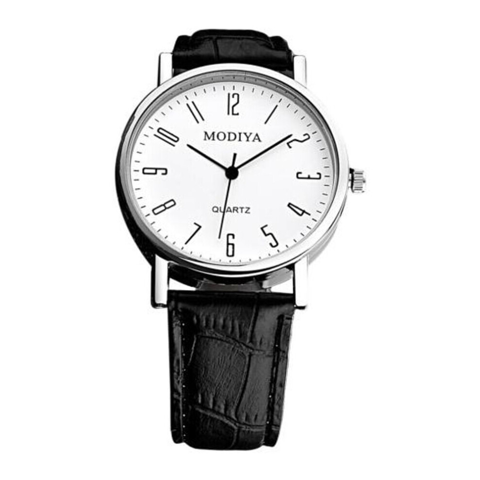 Maxpower (Black White, A) Men Watches Chronograph Casual Analog Quartz Watch Quartz Movement Watch Belt Strap Wristwatch Gift For Boyfriend Father White,Black