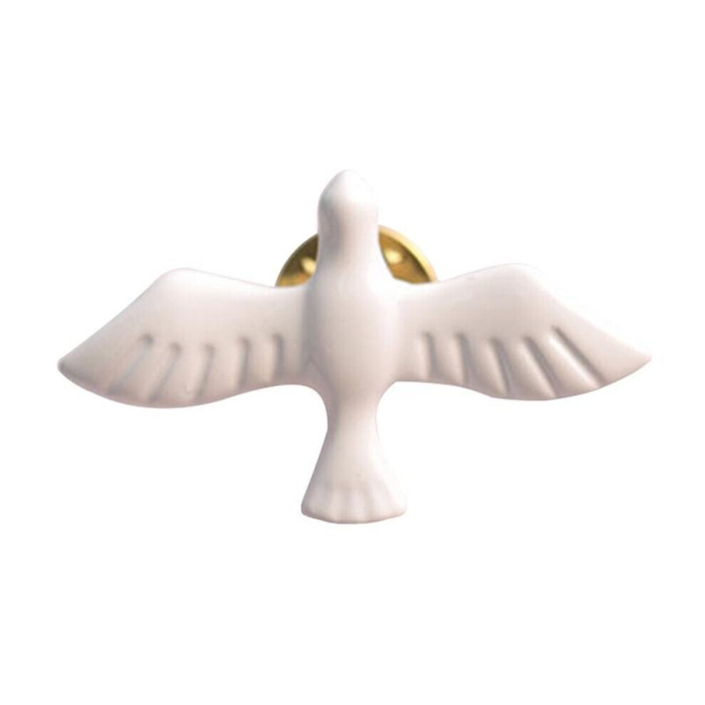 Maxpower (Small) Retro Simple White Pigeon Brooch Exquisite Little Animal Collar