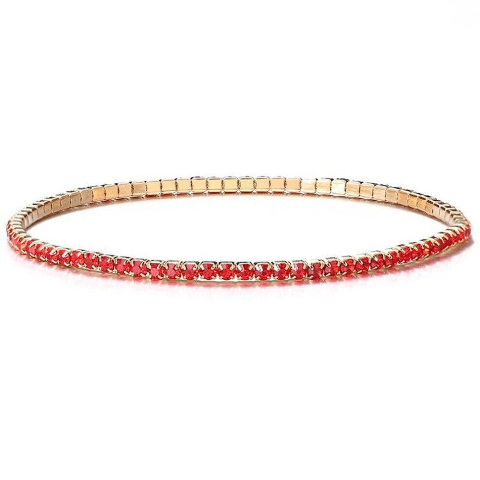 Maxpower (Red) 1Pc Bohemian Handmade Women Bracelet Vintage Ethnic Colorful Beads Elastic Bracelet Jewelry Gift Red