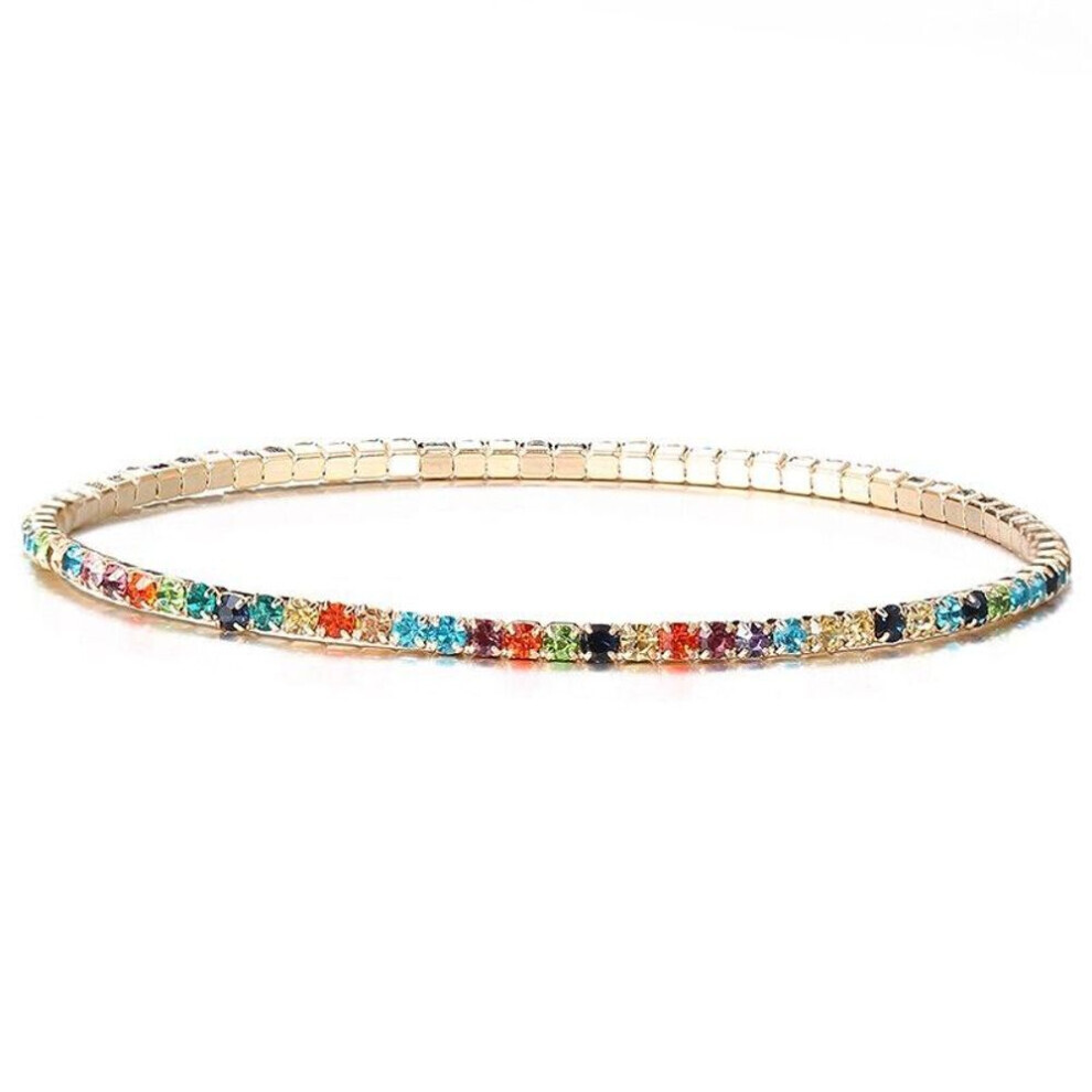 (multicolor) 1pc Bohemian Handmade Women Bracelet Vintage Ethnic Colorful Beads Elastic Bracelet Jewelry Gift