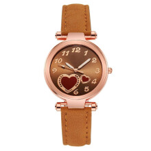 (brown) Women's Watch Fashion Women's Watch, Lovely Children And Girls, Hands And Numbers, Leisure Quartz Watch Accessories