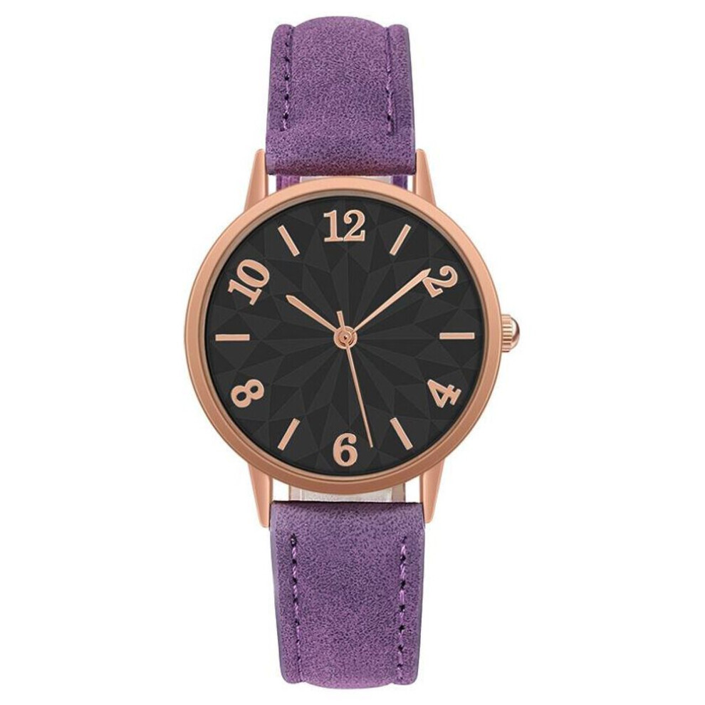 Maxpower (Purple) Trendy Unisex New Fashion Casual Women Dress Wristwatches Leather Belt Watches Ins Watch Women Watch Ladies' Quartz Clock Simple Frosted Purple