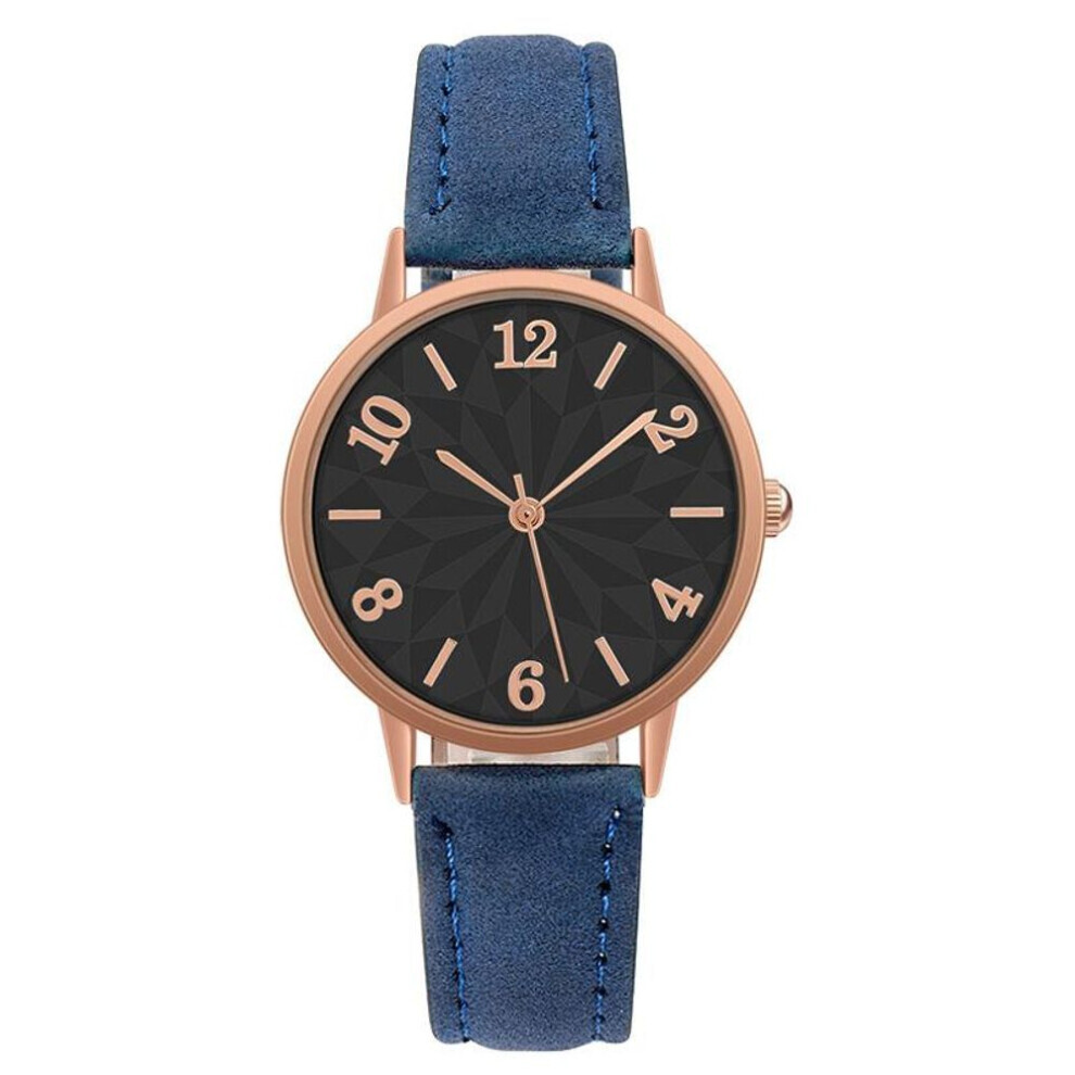 Maxpower (Blue) Trendy Unisex New Fashion Casual Women Dress Wristwatches Leather Belt Watches Ins Watch Women Watch Ladies' Quartz Clock Simple Frosted Blue