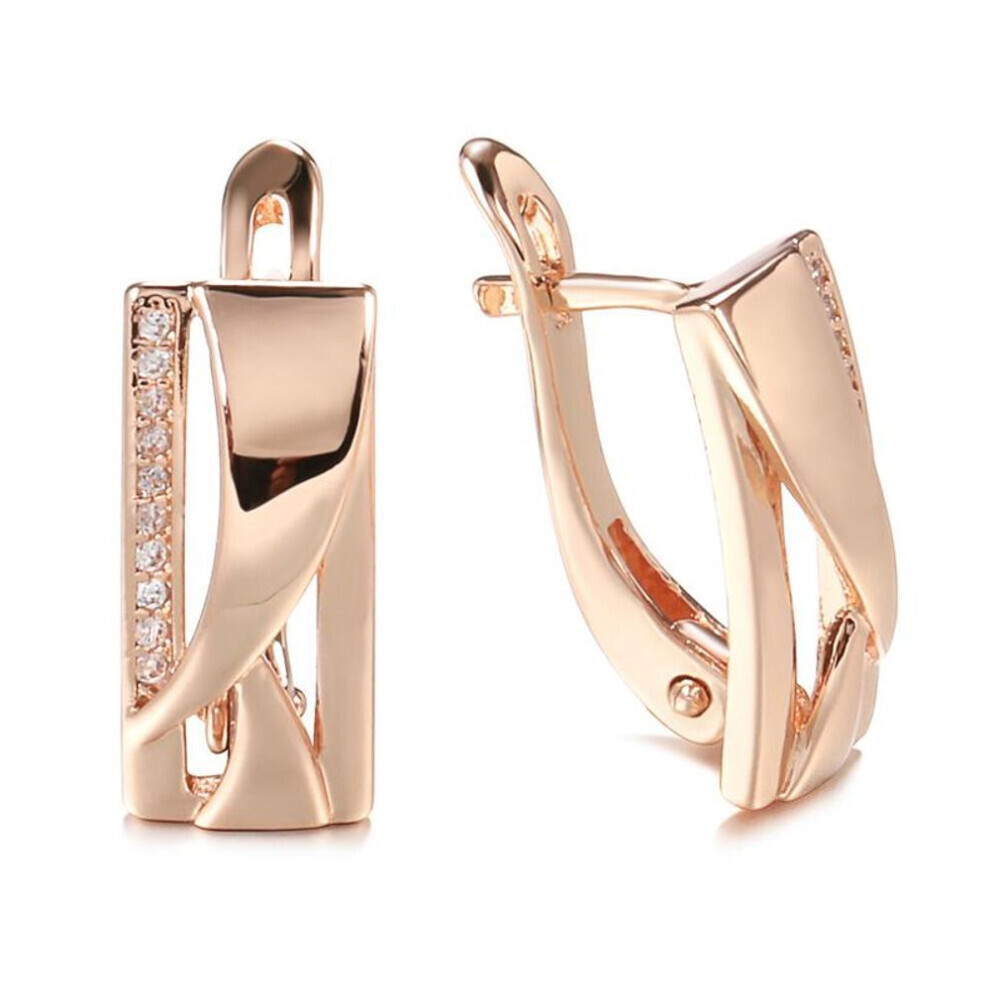 Maxpower (As The Picture) Geometric Glossy Piercing English Earrings With Zircon Women Vintage Jewelry Not,Specified
