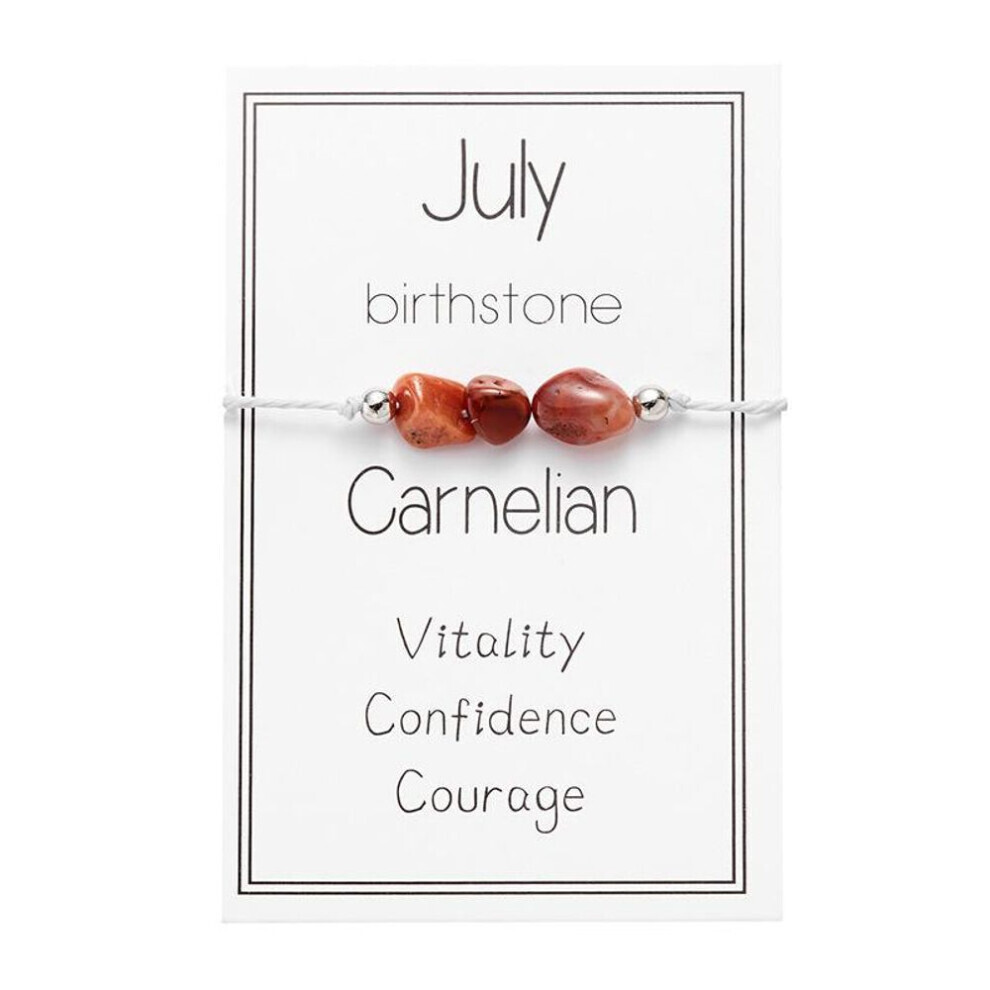 Maxpower (As The Picture, July) "New Birthday Crystal Stone Braided Bracelet - Women's Paper Card Bracelet" Not,Specified