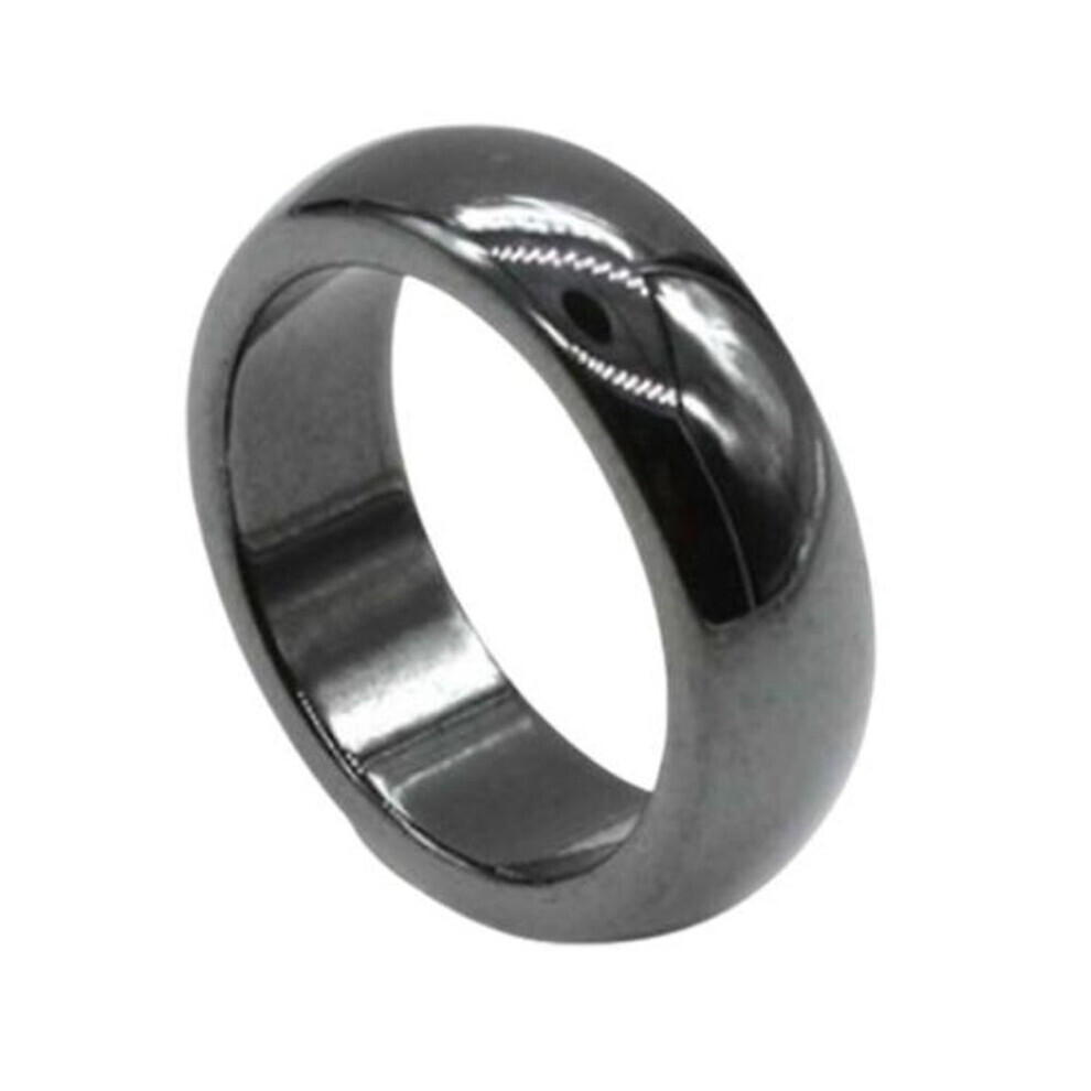 Maxpower (16 Mm) Simple Flat Magnetic Hematite Width Finger Unisex Ring Not,Specified