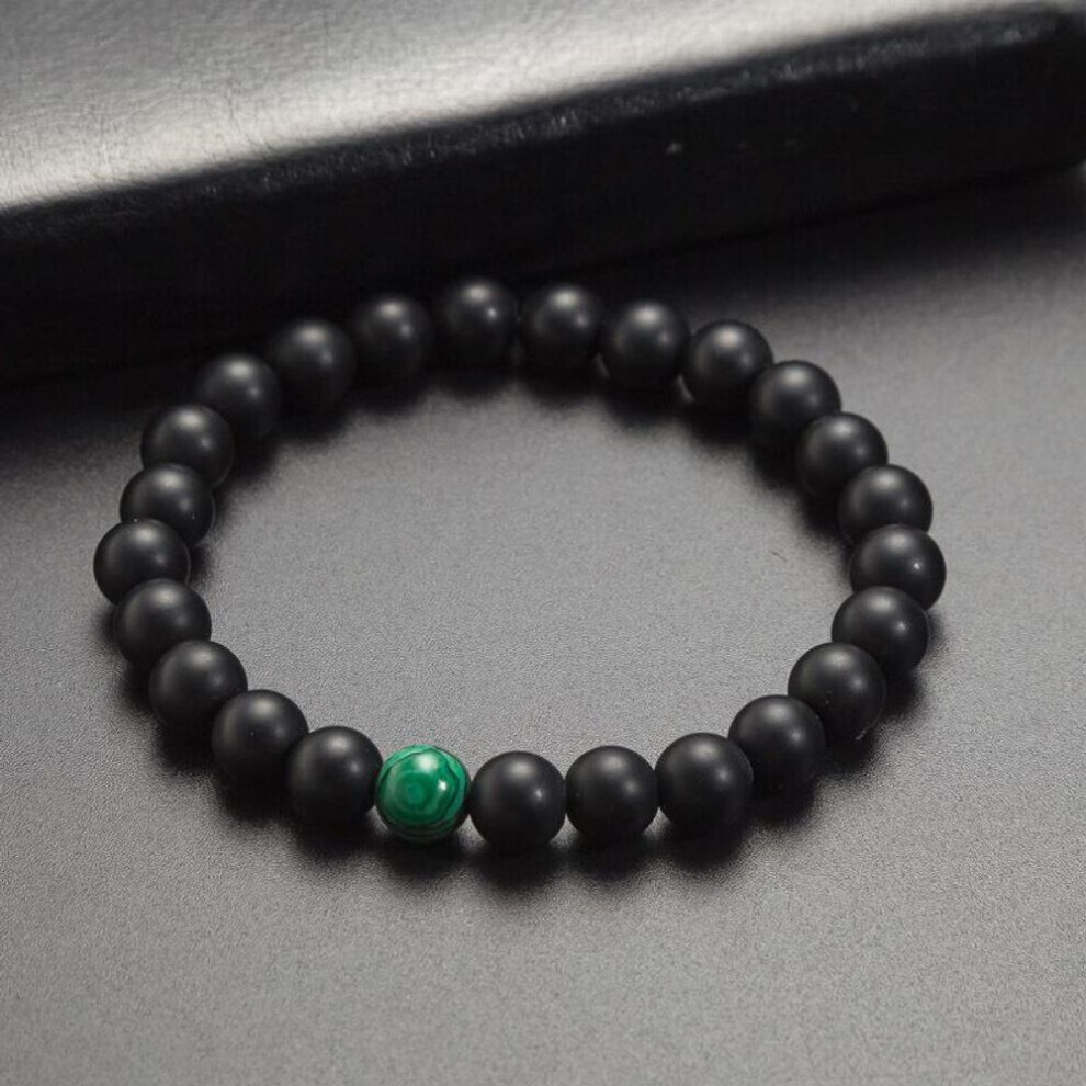 Maxpower (Frosted Stone) Malachite Bracelets Women Men Natural Stone Beads Bracelet Round Diabetes Relief Bracelet Lucky Jewelry Gift Not,Specified