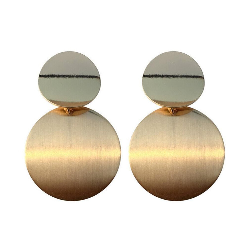 Maxpower (Golden, One Size) Diamonding Jewelry Women Chic Irregular Disc Matte Ear Stud Earrings Party Birthday