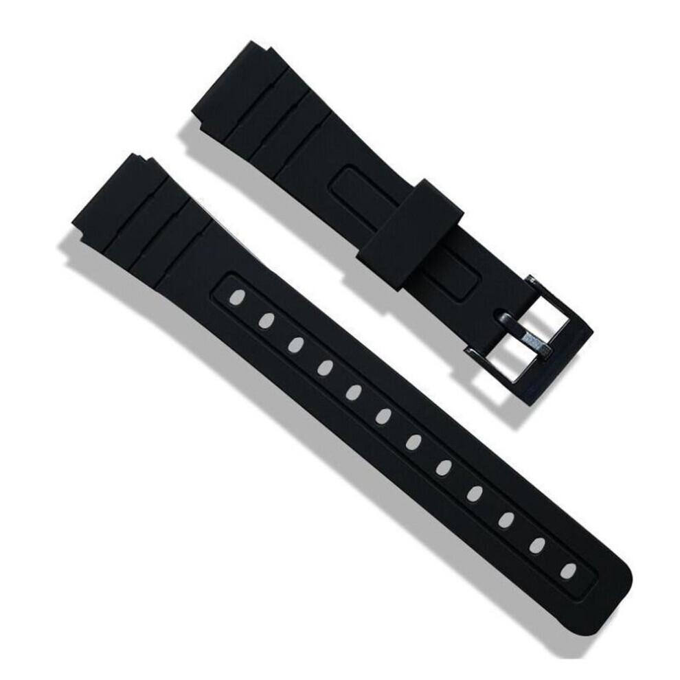 (as the picture, 20mm) 16mm 18mm 20mm Soft Silicone Watchband For Casio Wristwatches Replace Black Strap For Men Wristband Belt Band Durable Bracelet