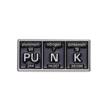 (Orange) Pins Custom PO W ER GE NI U S Punk Brooches Lapel Badges Subject Jewelry Gift for students Friends Chemical Element Enamel