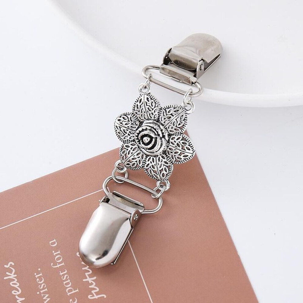 Maxpower (As The Picture, Collar Buckle 5) "Vintage Carved Sweater & Scarf Buckle - Elegant Brooch Jewelry For Women"